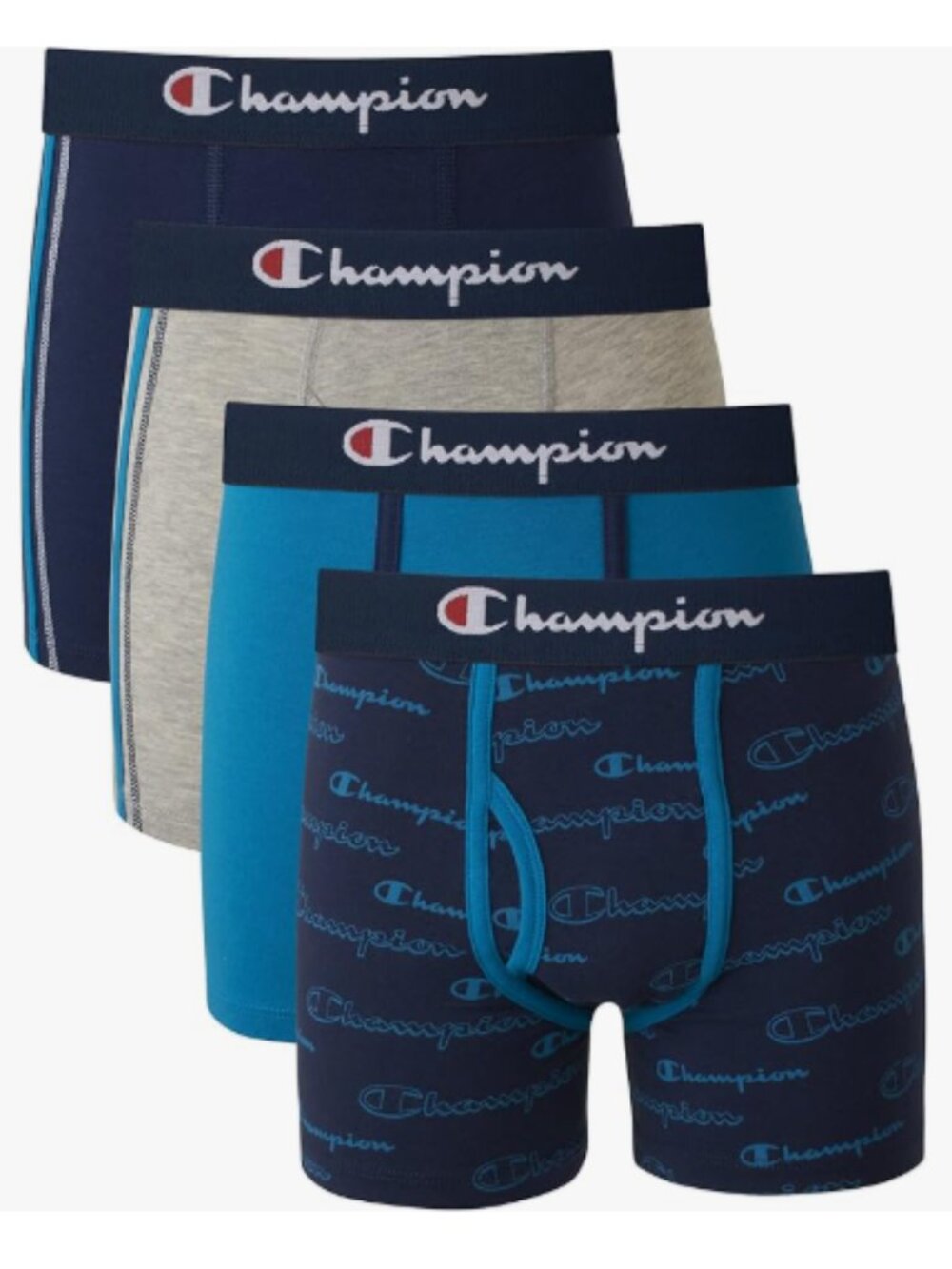 NEW Champion Boys' Everyday Cotton Stretch Briefs- 4 Pack - M